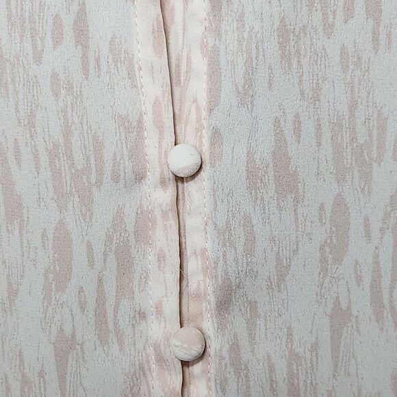 Nine West Women’s XL Peach Cream Ruffle Blouse Tunic Boho Prairie Top - Picture 7 of 8